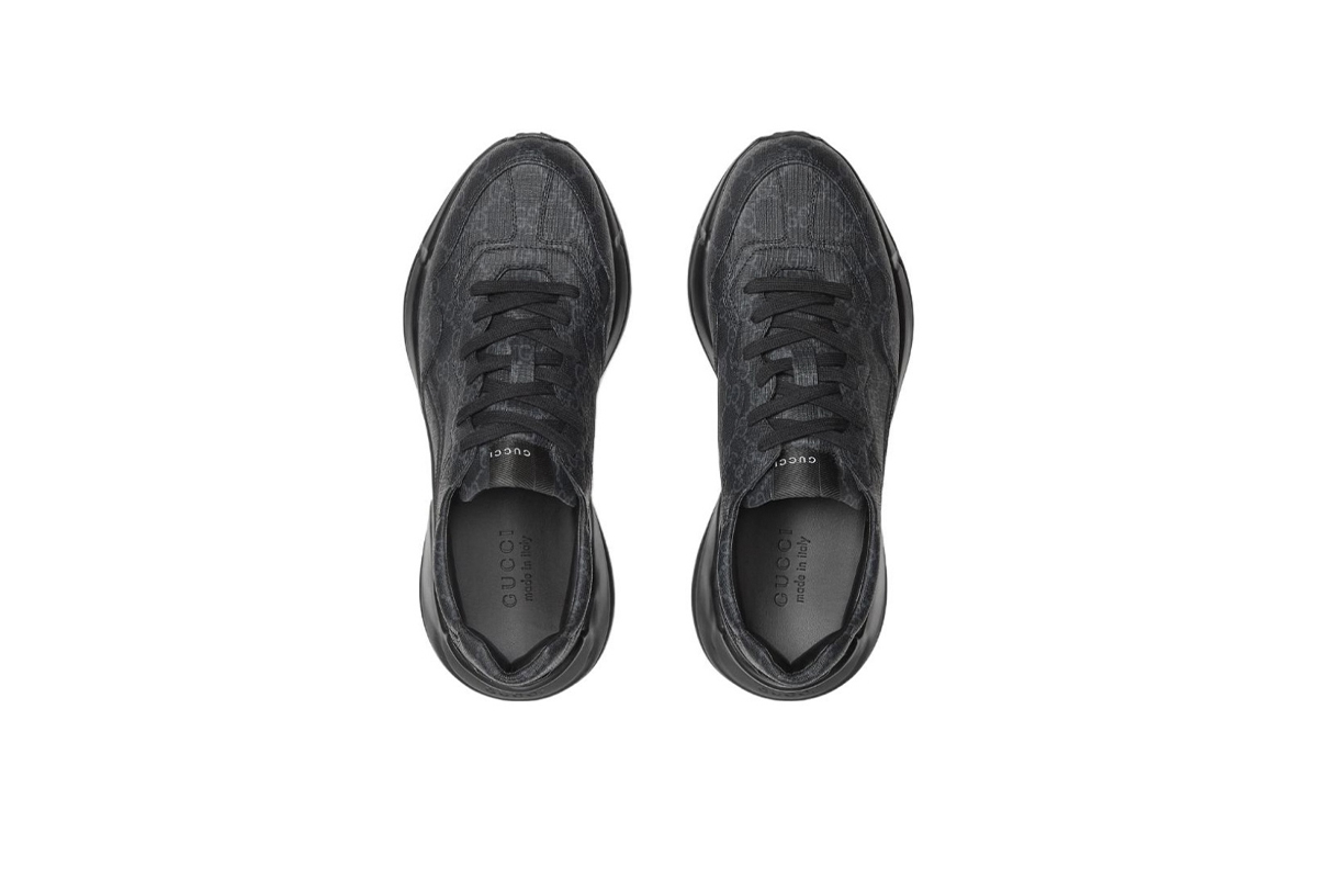 Coco Shoes Gucci Rhyton Black GG Supreme Canvas 704796 KGD00 1000 - Cocoshoesvip.net