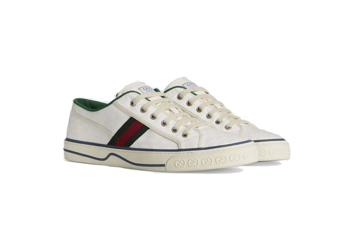 Coco Shoes Gucci Tennis 1977 Mini GG White 606111 99W90 9085 - Cocoshoesvip.net