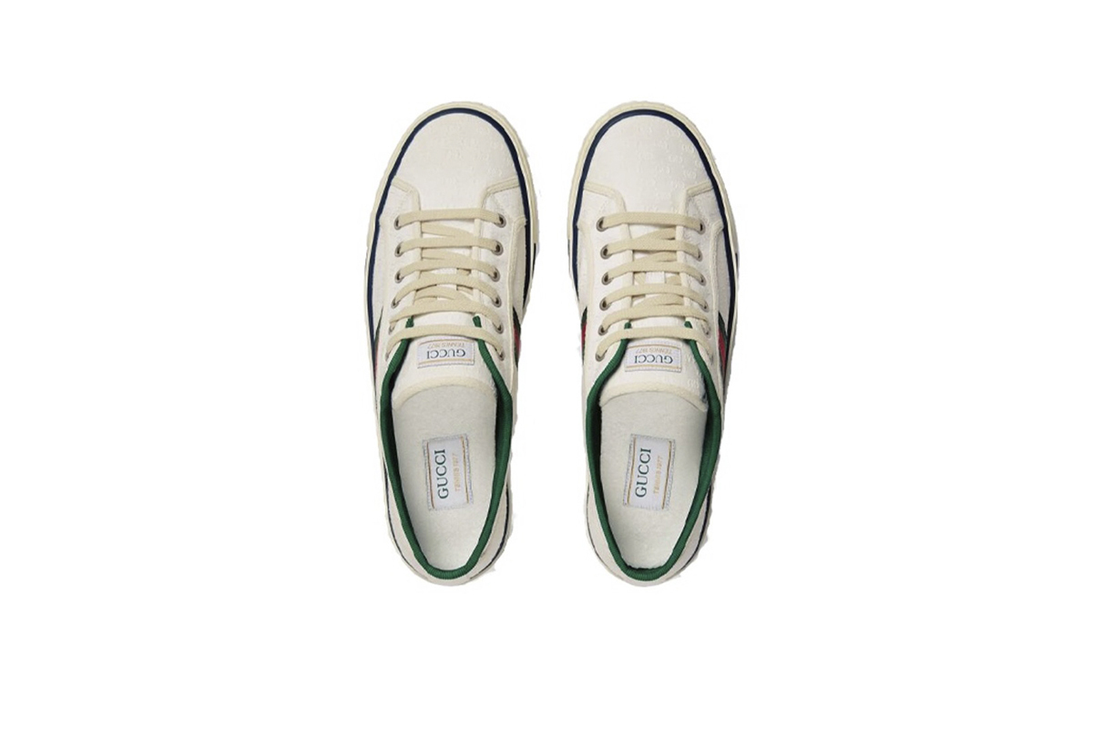 Coco Shoes Gucci Tennis 1977 Mini GG White 606111 99W90 9085 - Cocoshoesvip.net