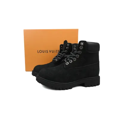 Louis Vuitton Timberland 6" Ankle Boot Black Monogram 1AD73H 02