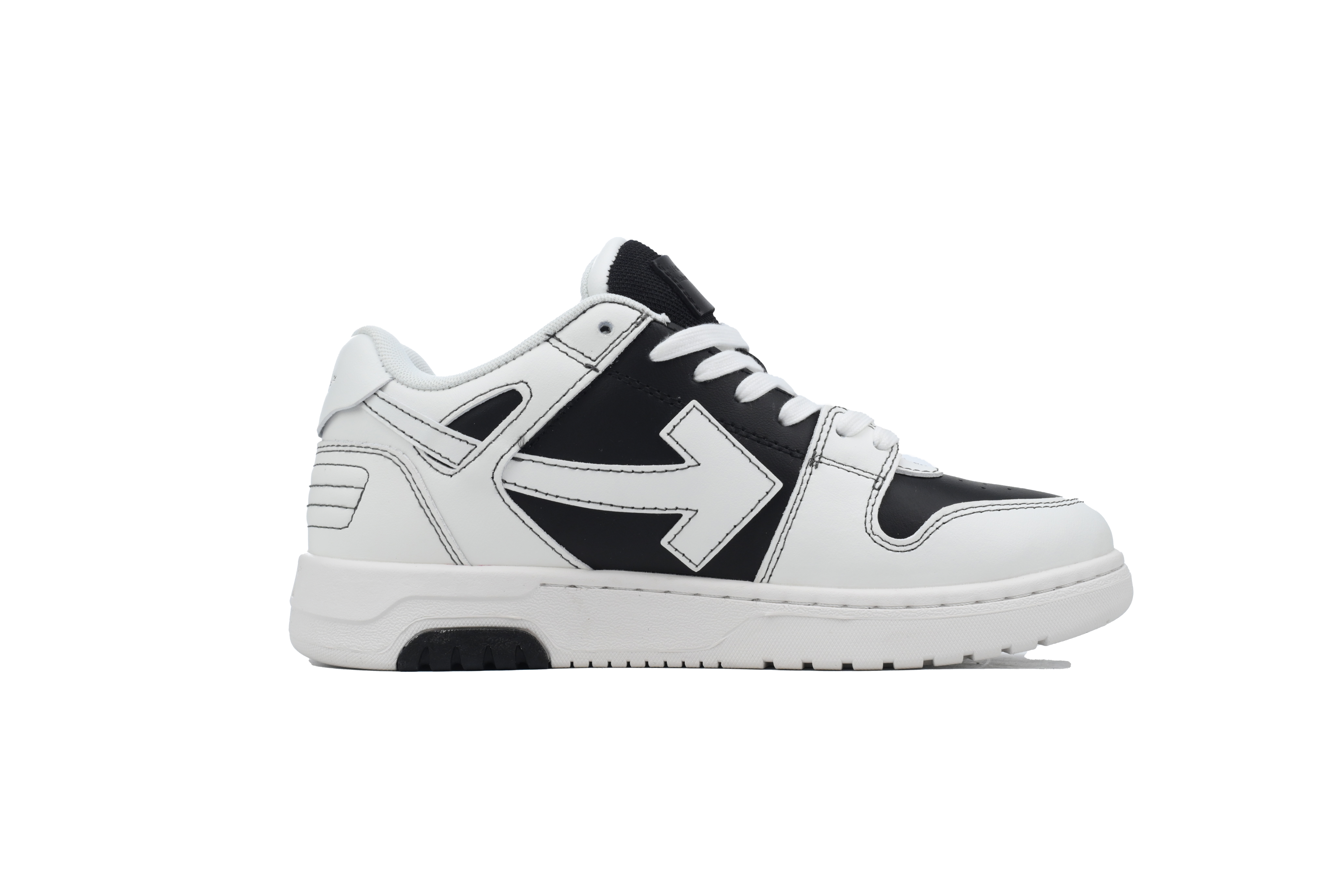 Coco Shoes OFF-WHITE Out Of Office OOO Low Tops Black White OMIA189S24LEA0041001 - Cocoshoesvip.net