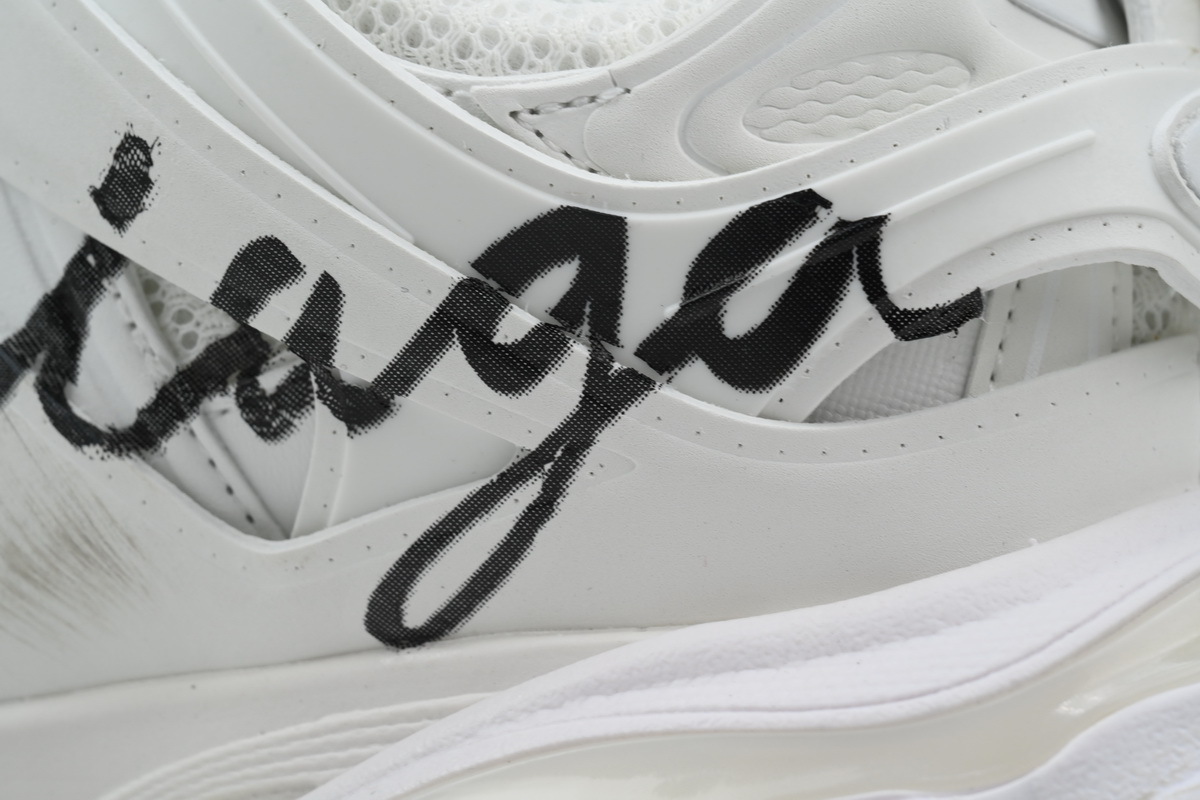 Coco Shoes Balenciaga Track.2 Signature Sneaker in White/black 542436 WTRHW 9010 - Cocoshoesvip.net