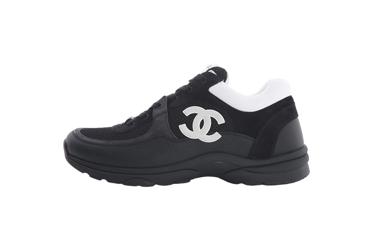 Chanel Low Top Trainer Black White G38299 Y55720 K3845