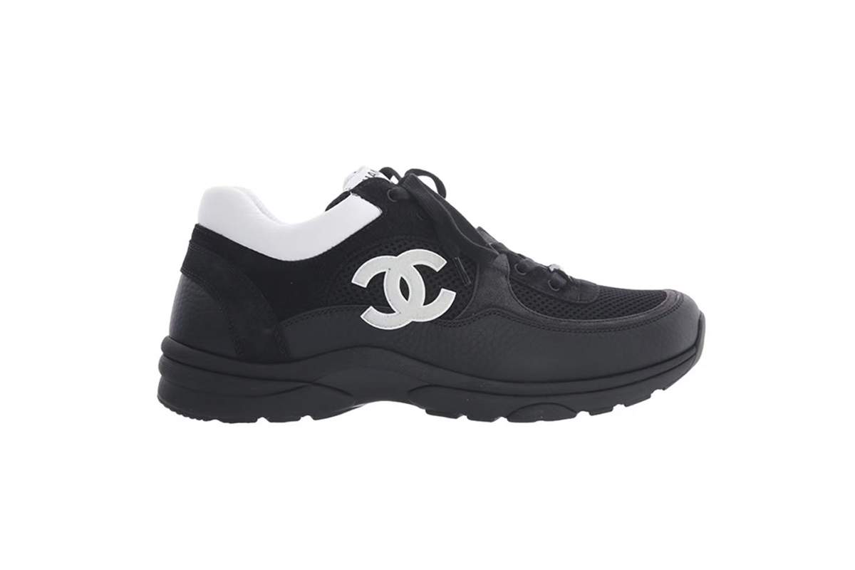 Chanel Low Top Trainer Black White G38299 Y55720 K3845
