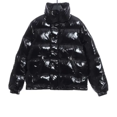 Moncler Lacquered Short Down Jacket Black 01