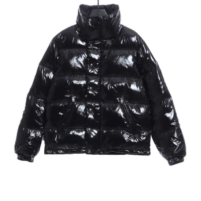 Moncler Lacquered Short Down Jacket Black 01