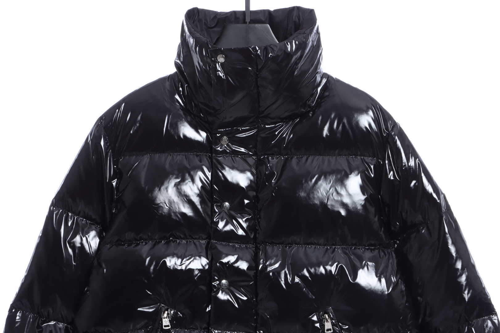 Coco Shoes Moncler Lacquered Short Down Jacket Black - Cocoshoesvip.net
