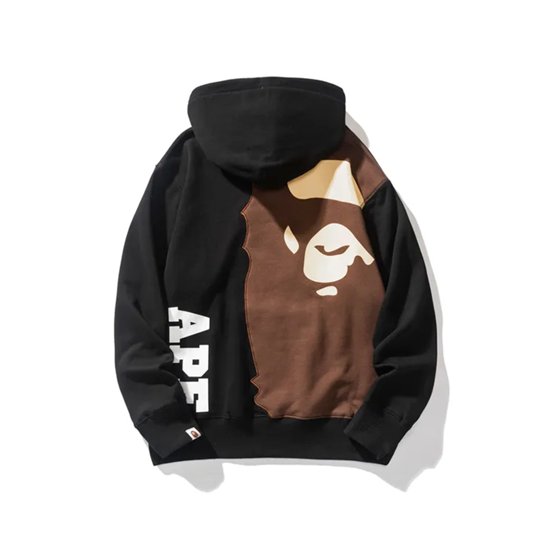 Coco Shoes BAPE Giant Ape Head Hoodie Black & Grey - Cocoshoesvip.net