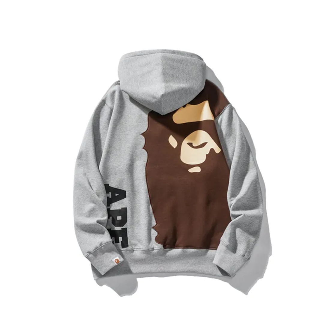 Coco Shoes BAPE Giant Ape Head Hoodie Black & Grey - Cocoshoesvip.net