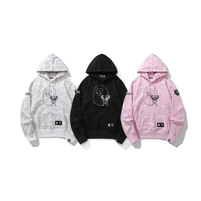 Bape x Inter Miami CF Camo Pullover Hoodie White & Black & Pink 01