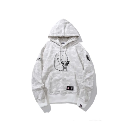 Bape x Inter Miami CF Camo Pullover Hoodie White & Black & Pink 02