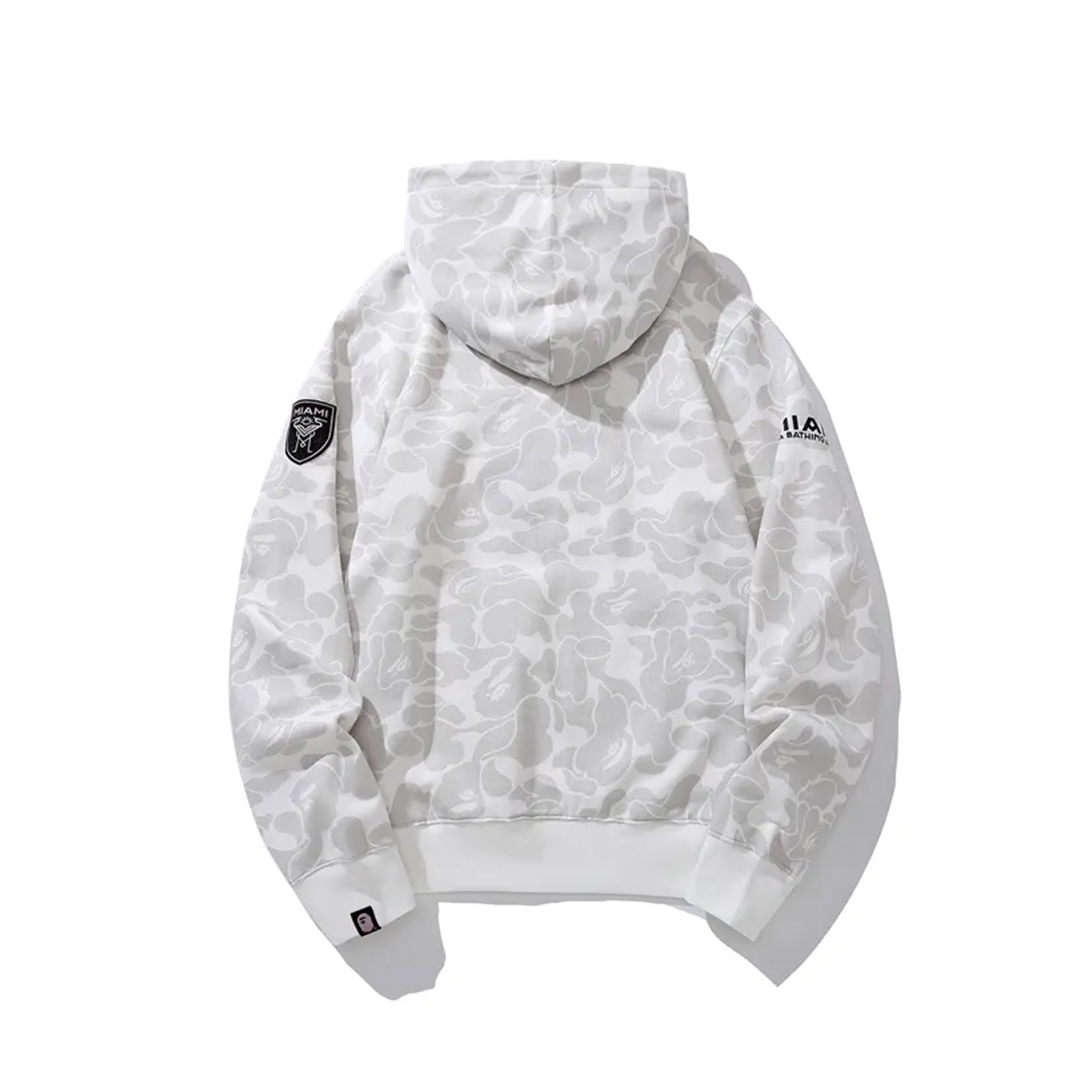 Coco Shoes BAPE x Inter Miami CF Camo Pullover Hoodie White & Black & Pink - Cocoshoesvip.net