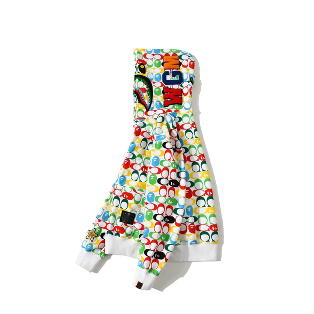 Coco Shoes BAPE Dinosaur Collaboration Camouflage Hoodie White & Green - Cocoshoesvip.net