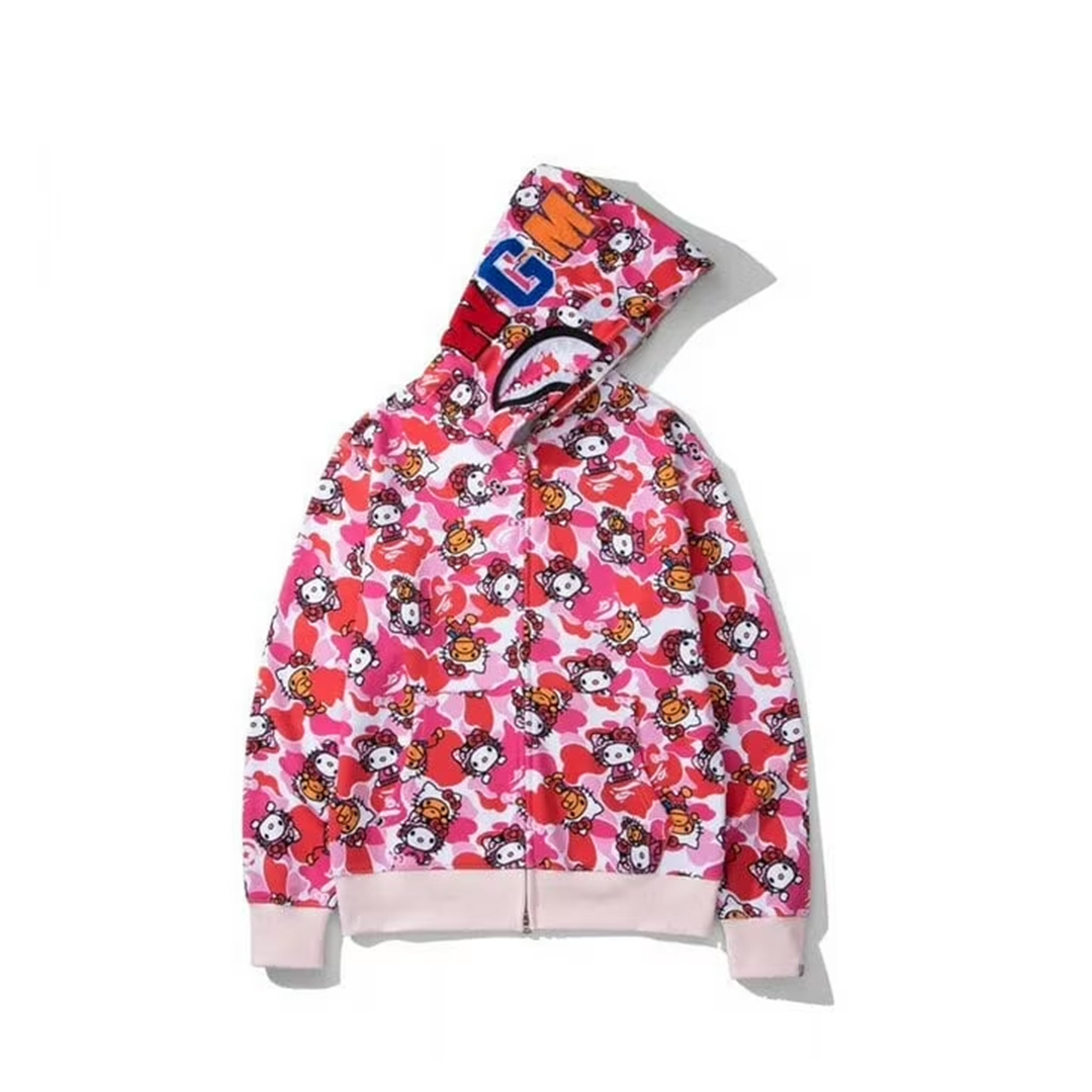 Coco Shoes BAPE Hello Kitty Pink Hoodie - Cocoshoesvip.net