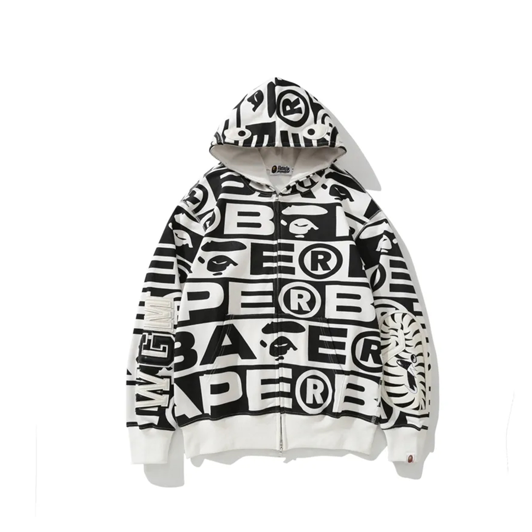 Coco Shoes BAPE 6819 hoodie White & Red & Green - Cocoshoesvip.net