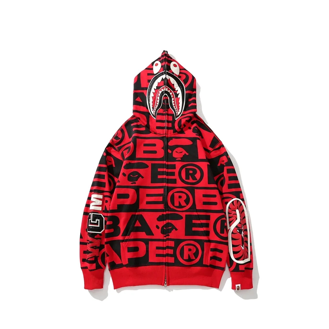 Coco Shoes BAPE 6819 hoodie White & Red & Green - Cocoshoesvip.net