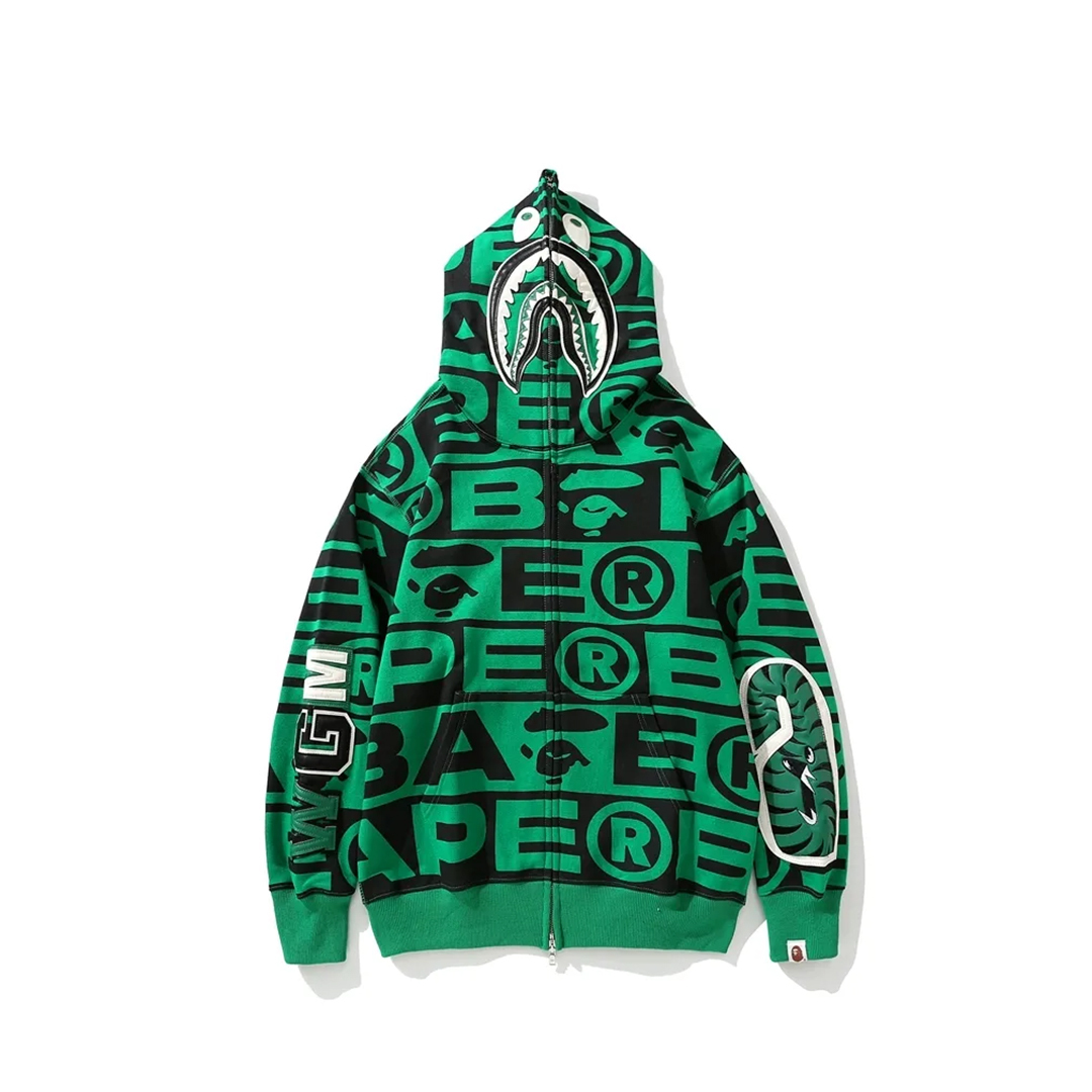 Coco Shoes BAPE 6819 hoodie White & Red & Green - Cocoshoesvip.net