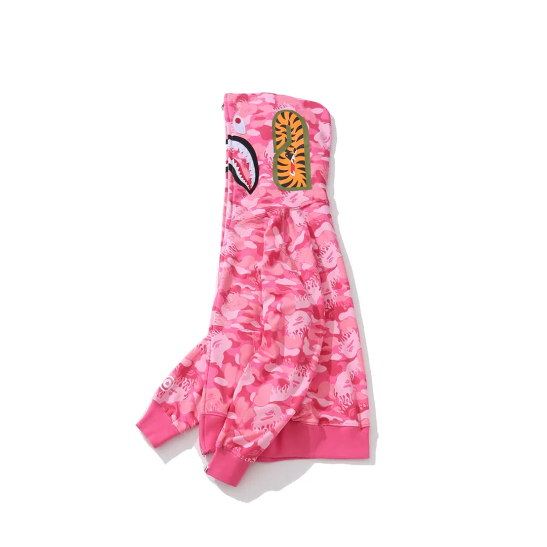 Coco Shoes BAPE Flame Camouflage Hoodie Pink & Blue - Cocoshoesvip.net