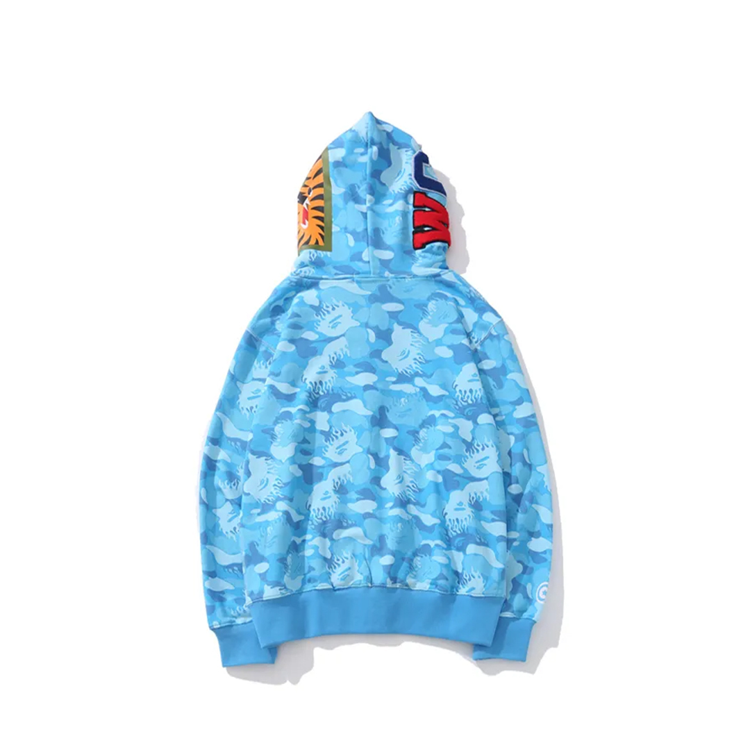 Coco Shoes BAPE Flame Camouflage Hoodie Pink & Blue - Cocoshoesvip.net