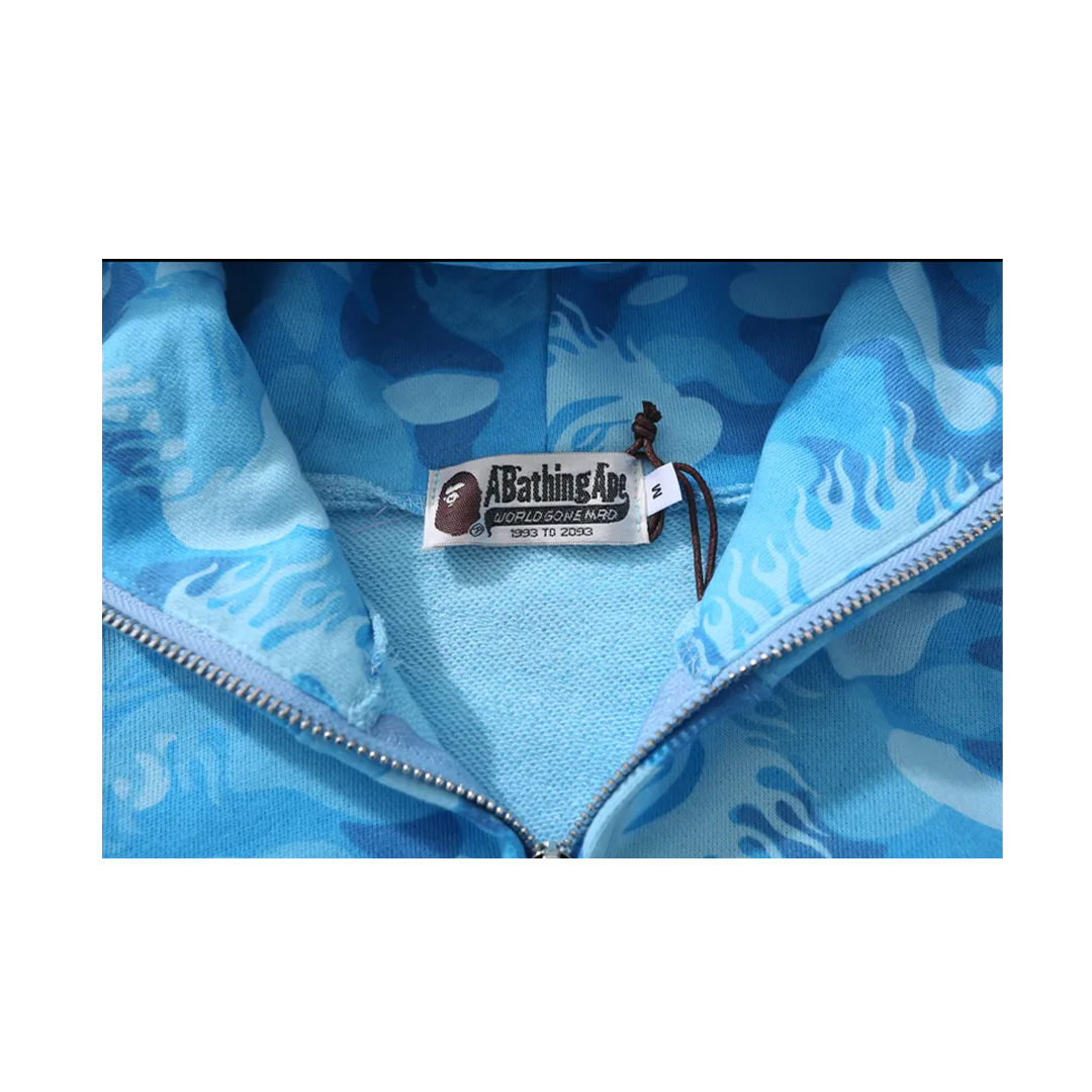 Coco Shoes BAPE Flame Camouflage Hoodie Pink & Blue - Cocoshoesvip.net