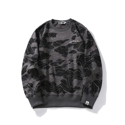 Bape Layered Line Camo Crewneck Dark Grey & Green 02