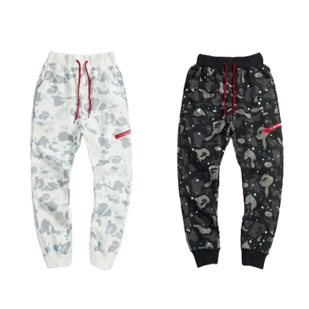 Coco Shoes BAPE Luminous Starry Sky Trousers Black & White - Cocoshoesvip.net