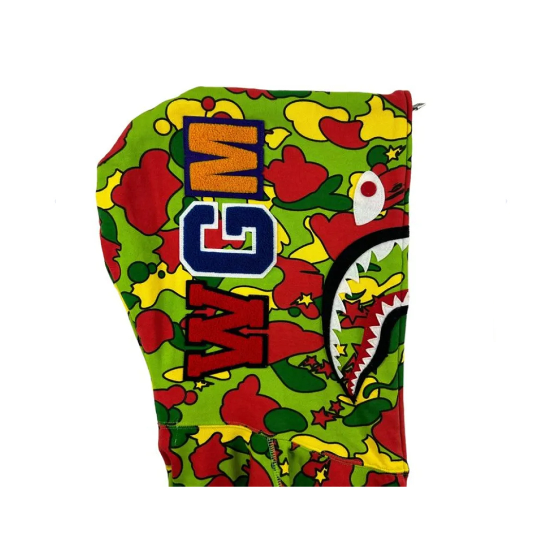 Coco Shoes BAPE Psyche Camo Full Zip Shark Hoodie - Cocoshoesvip.net