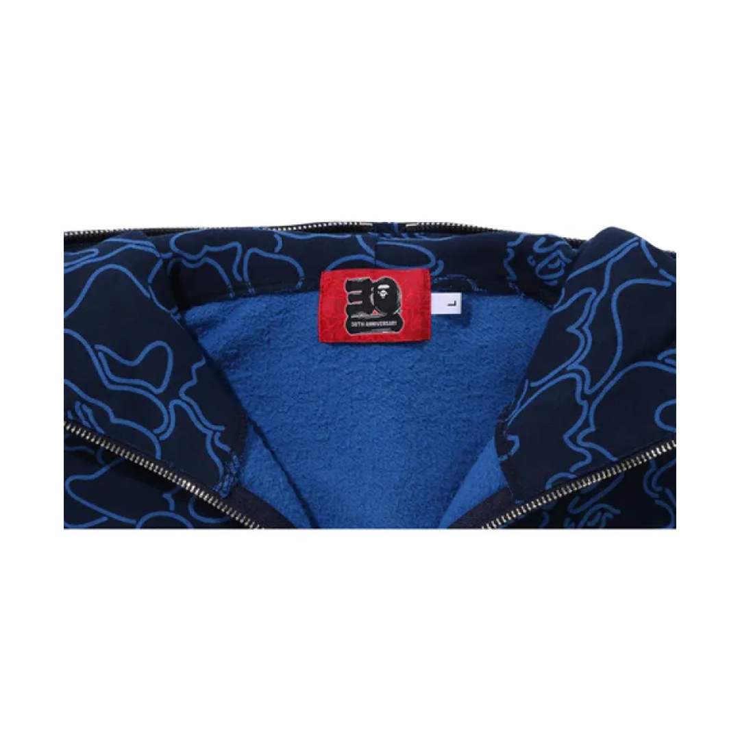 Coco Shoes BAPE 30th Anniversary Line Camo Shark Full Zip Hoodie Navy - Cocoshoesvip.net