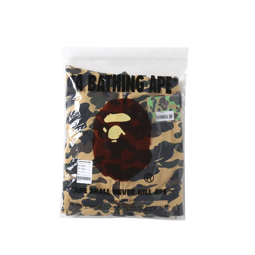Coco Shoes BAPE Camo Shark Full Zip Hoodie Yellow FW18 - Cocoshoesvip.net