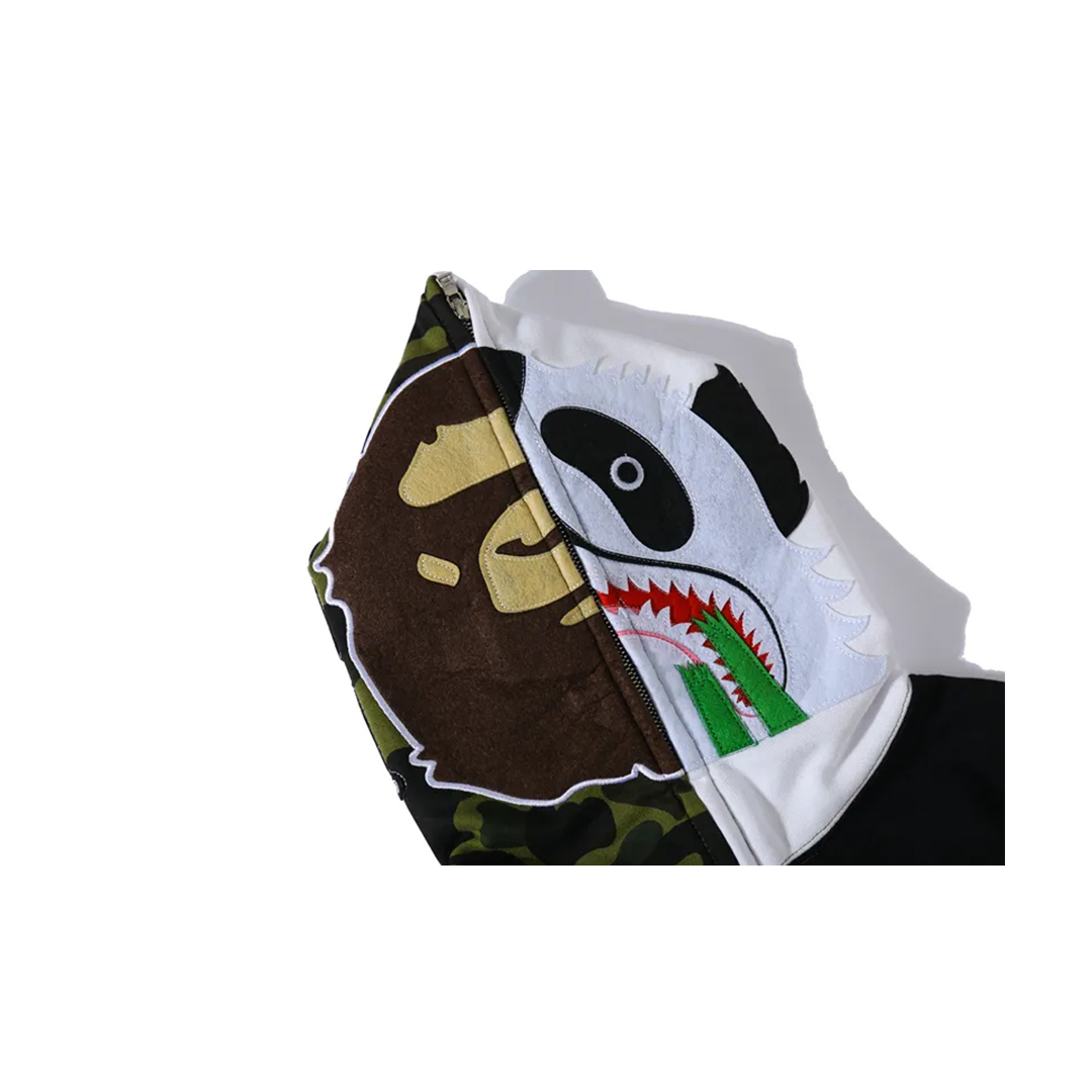 Coco Shoes BAPE and Panda Head Patchwork Hoodie - Cocoshoesvip.net