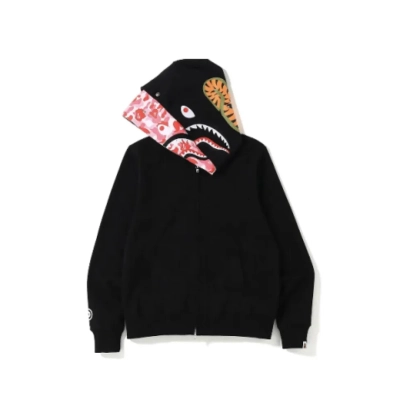 Bape ABC Camo Shark Zip Hoodie Black 02
