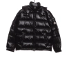Moncler Maya Lacquered Down Jacket Black