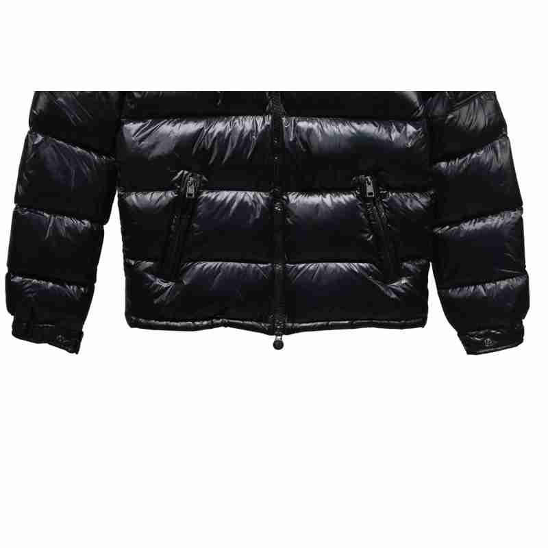 Coco Shoes Moncler Maya Lacquered Down Jacket Black - Cocoshoesvip.net