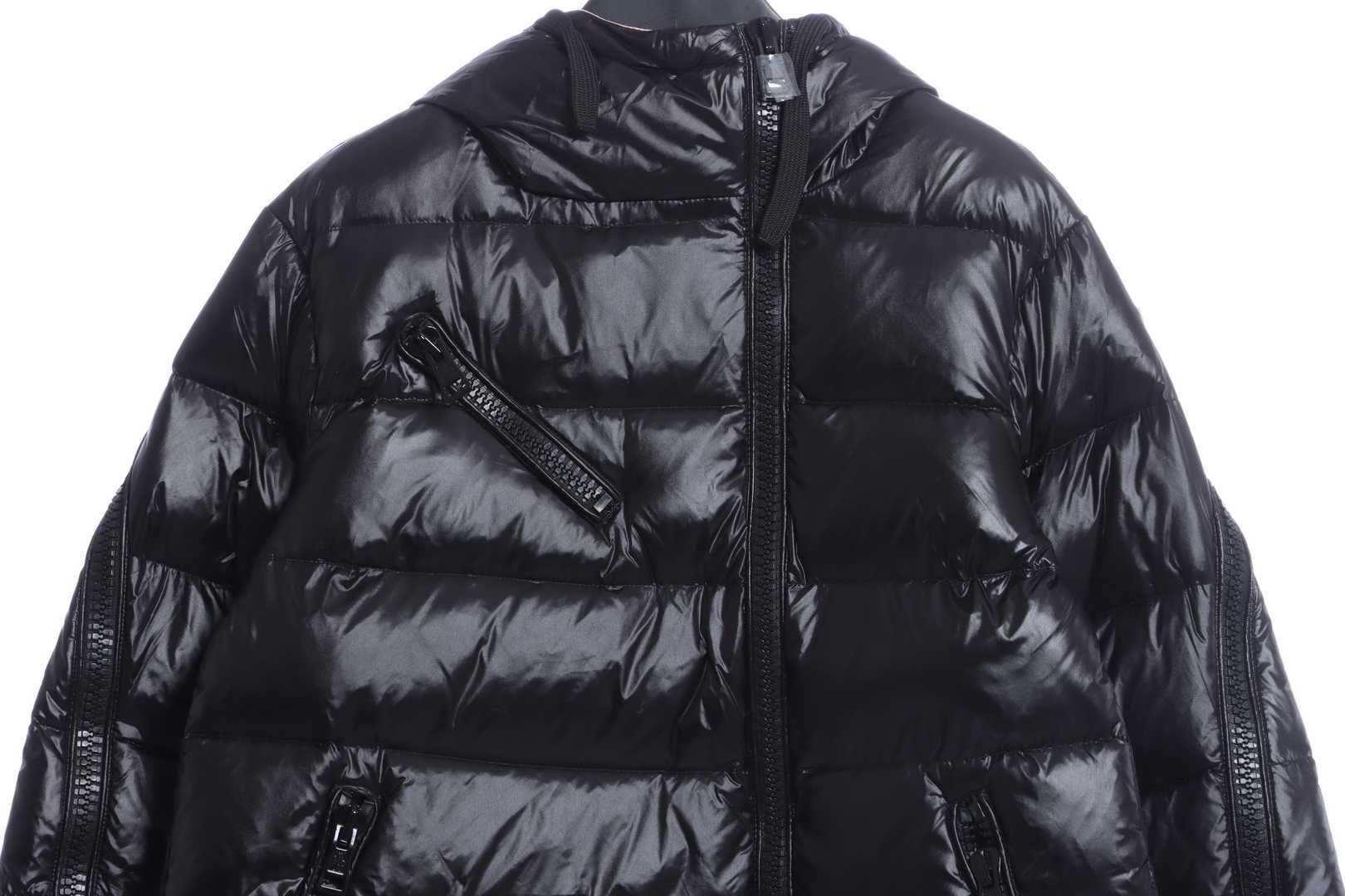 Coco Shoes Moncler Pink Lining with Diagonal Zipper Jacket - Cocoshoesvip.net