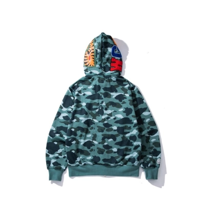 Bape Double Hoody Shark Hoodie Laker Blue 02