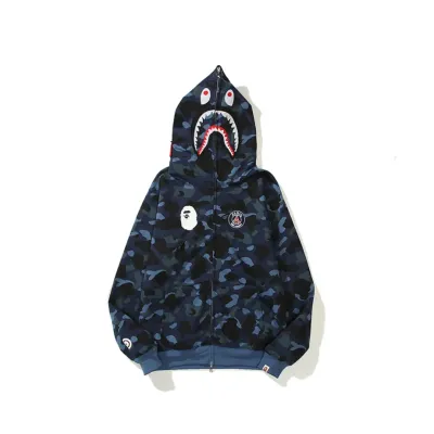 Bape Paris Saint-Germain Co-Branded Ape Head Zip Hoodie 01