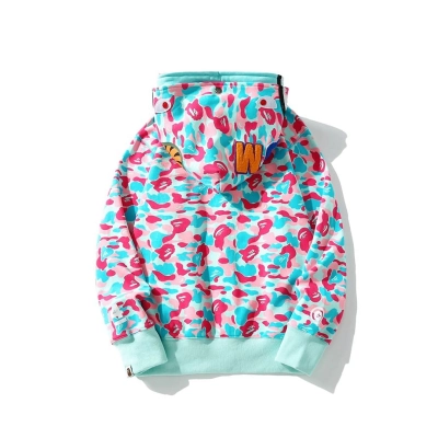 Bape Miami Co-Branded Double Hooded Shark Head Zip Hoodie 02