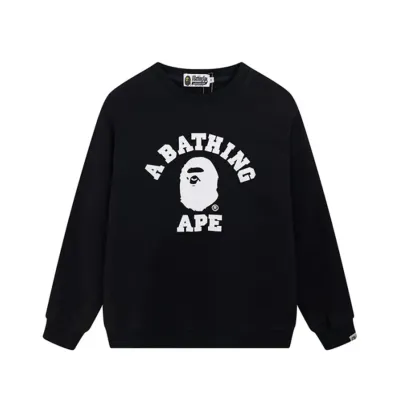 Bape Printed Letter Crewneck Black & Grey 02