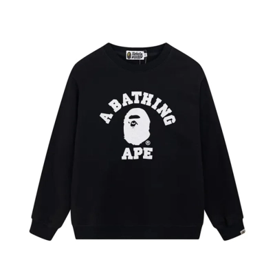 Bape Printed Letter Crewneck Black & Grey 02