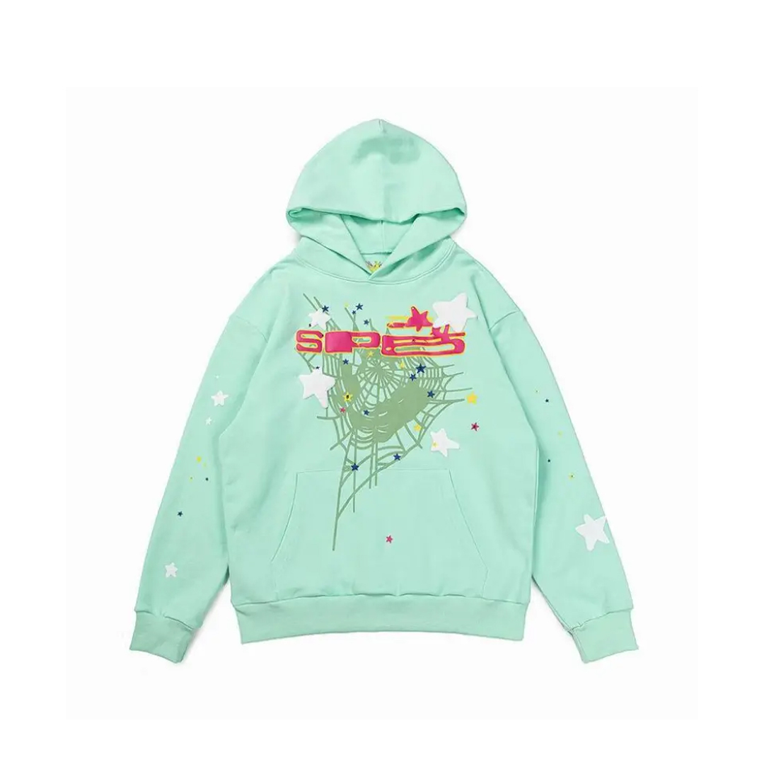 Coco Shoes Sp5der Spider Web Print Gothic Mint Hoodie - Cocoshoesvip.net