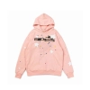 Sp5der Spider Web Print Gothic Bellini Pink Hoodie