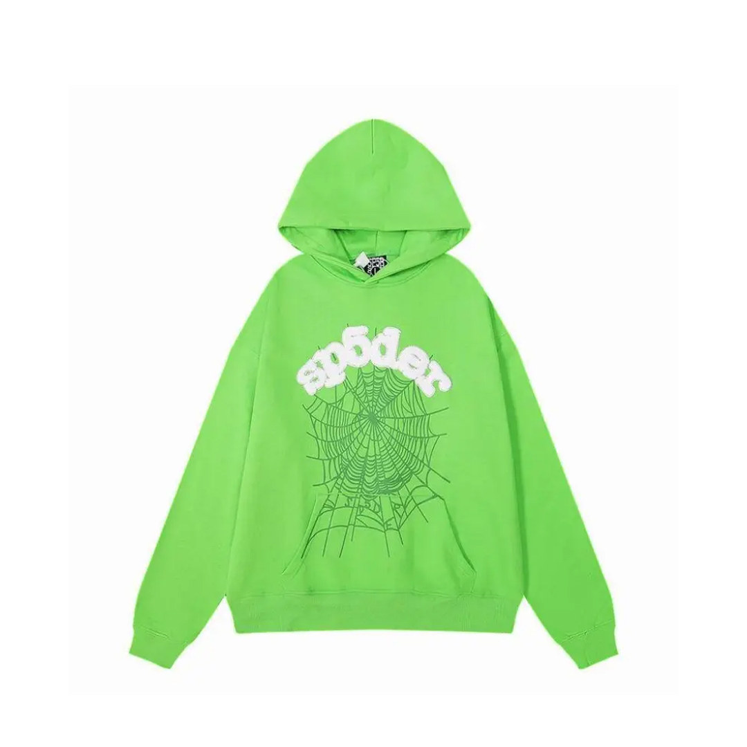 Coco Shoes Sp5der Spider Web Print Gothic Hoodie Green - Cocoshoesvip.net