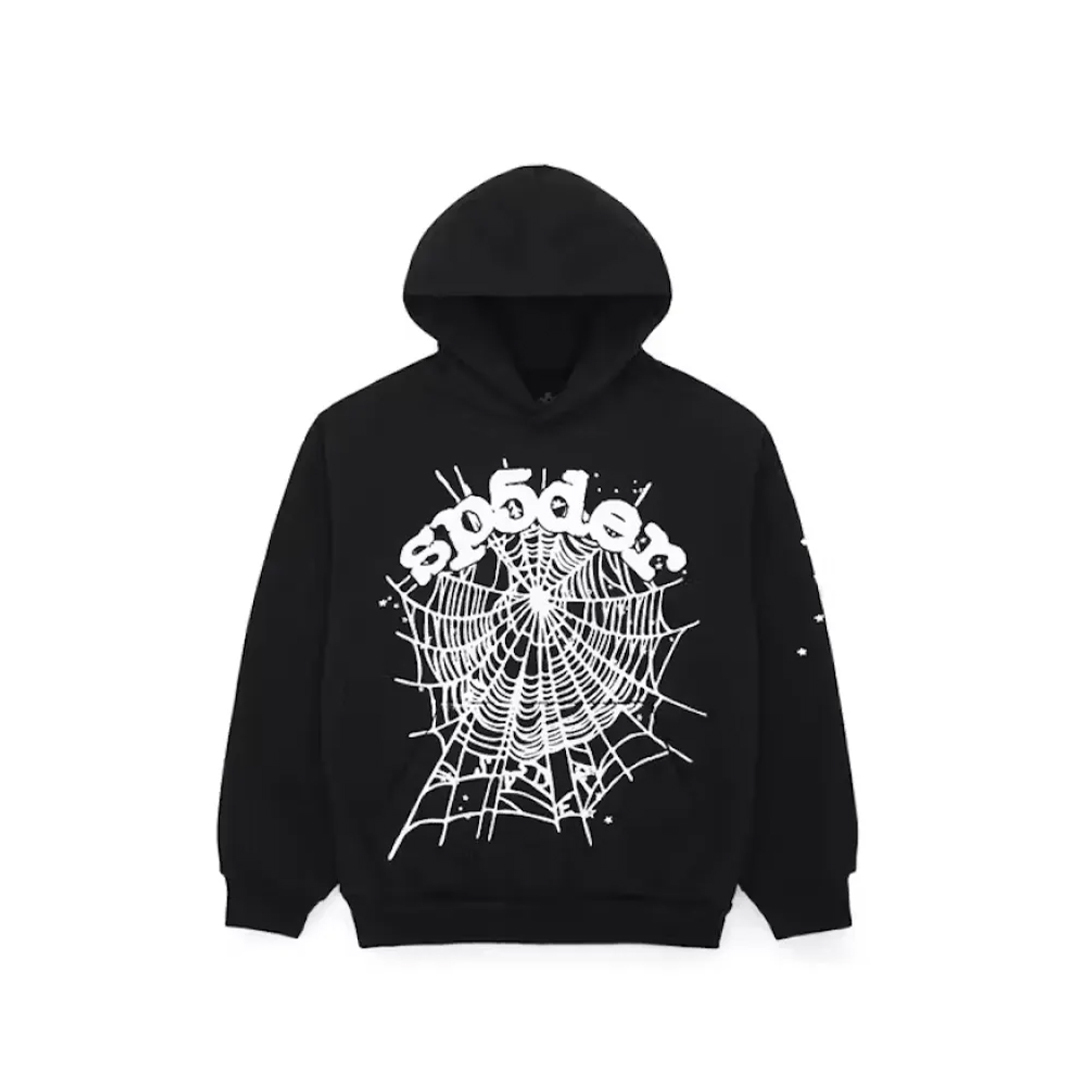 Coco Shoes Sp5der Spider Worldwide Black OG Web Hoodie - Cocoshoesvip.net