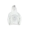 Sp5der OG Rhinestone Logo Hoodie White