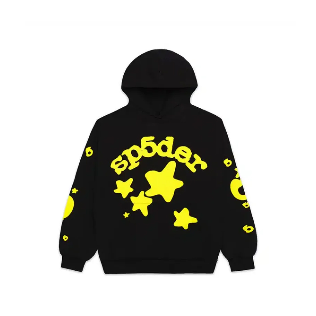 Coco Shoes Sp5der Beluga Hoodie Onyx Yellow - Cocoshoesvip.net
