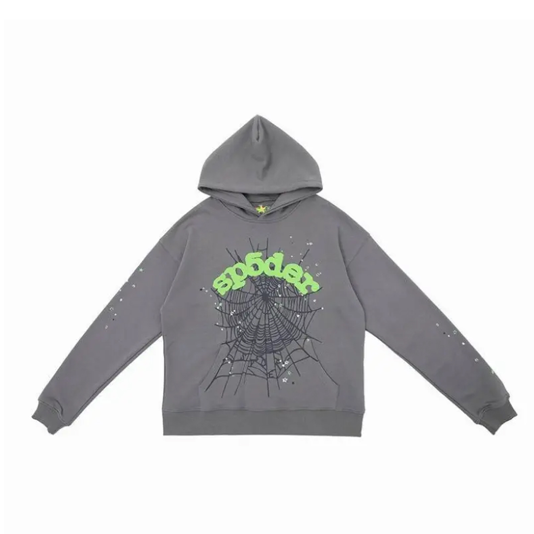 Coco Shoes Sp5der Hoodie Grey - Cocoshoesvip.net