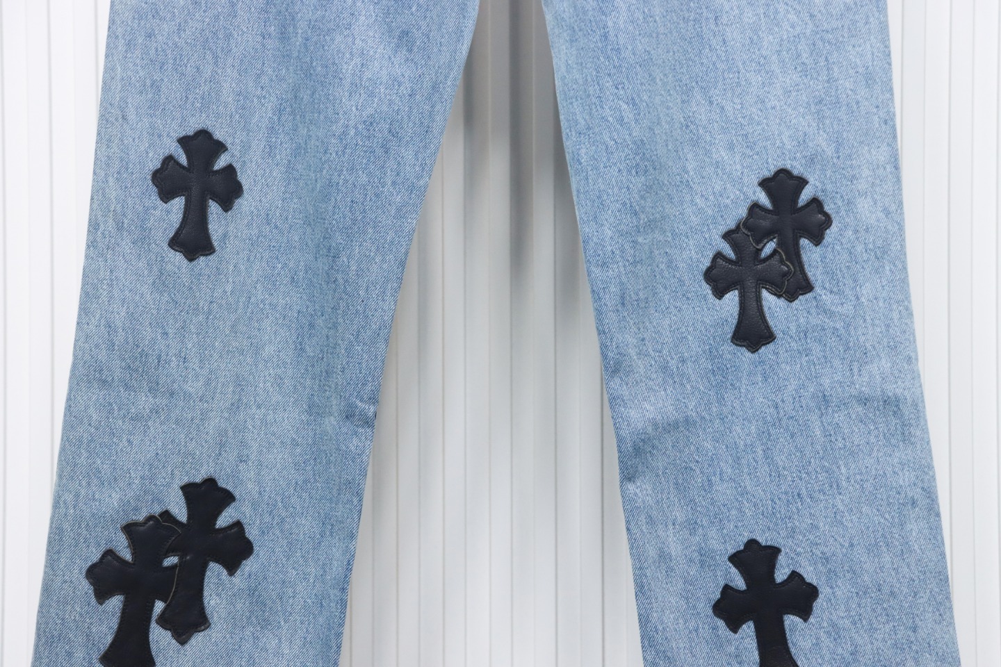 Coco Shoes Chrome Hearts Levi's Cross Patch Jeans Blue - Cocoshoesvip.net