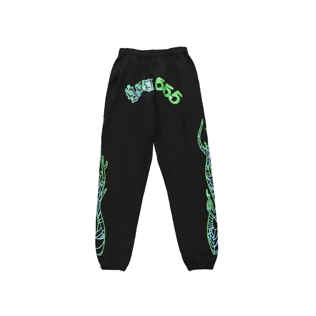 Coco Shoes Sp5der x 999 Club × Spider Worldwide Juice WRLD Puff Print Sweatpants - Cocoshoesvip.net
