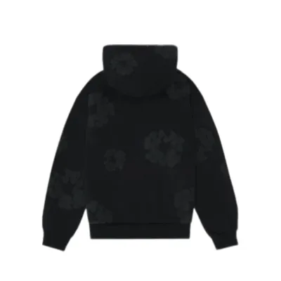 Denim Tears Cotton Wreath Hooded Sweatshirt Black Monochrome 02