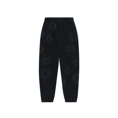 Denim Tears Cotton Wreath Sweatpants Black Monochrome 02